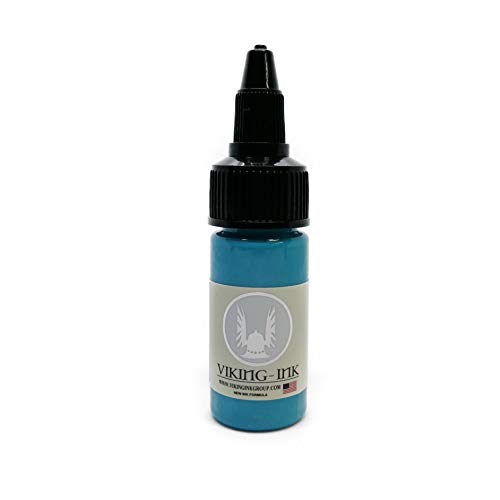 VIKING INK - Tattoo Ink - AQUA 0.5oz (15ml) - The best colors and blacks - Vegan