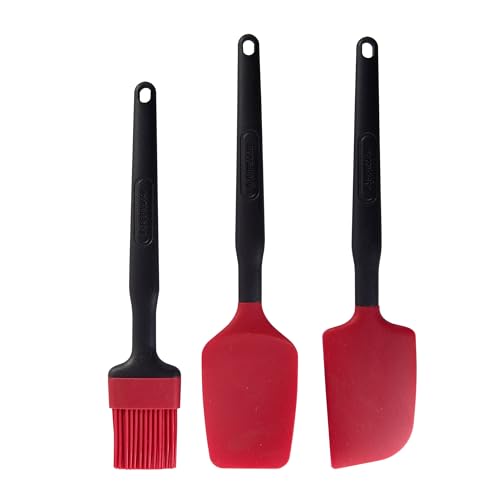 Farberware Spatula and Basting Brush Set, 3-Piece Kitchen Utensils Set with Spoon Spatula, Scraper Spatula, and Basting Brush - Dishwasher Safe Cooking and Baking Tools - image 3