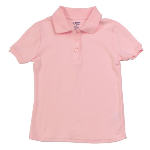 French Toast School Uniforms Girls polo anti-plis col picot