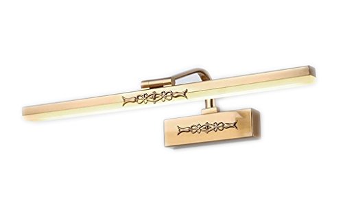 Mirror front light SHI Xiang Shop Retro Estilo Impermeable retrovisor LED luz de Tres Colores luz de 38 cm (8 vatios) 53 cm (11 vatios) 72 (15 vatios) A+ (Tamaño : 53cm (11 W))