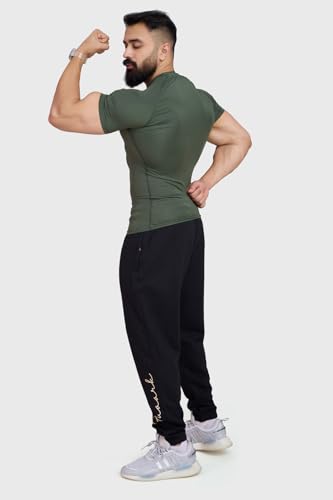Image of FUAARK Men's Half Sleeve Compression T-Shirt - Athletic Base Layer for Fitness