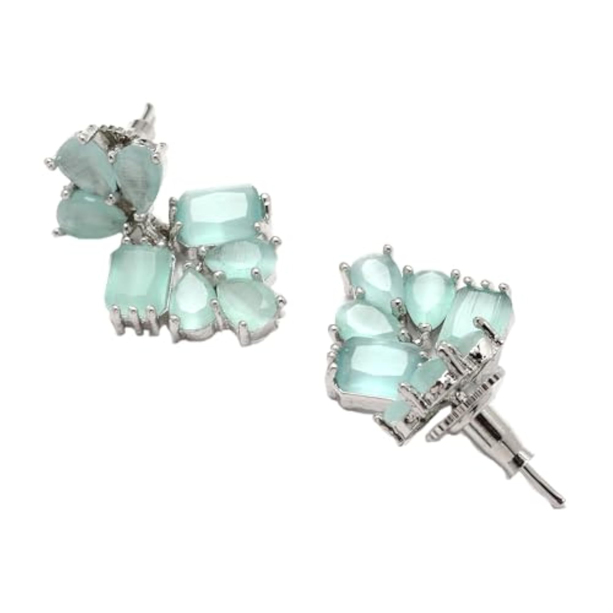 Rhodium-Plated American Diamond Necklace Set