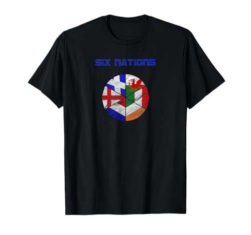 Six nations Rugby - National flags - Championship - Sports. T-Shirt