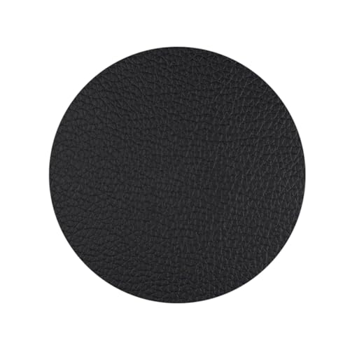 Kunstleder Reparaturset Rundes, Selbstklebendes Leder-Reparaturpflaster, Zuschneidbares Vinyl-Reparaturband Mit Litschi-Textur Für Sofas, Autositze Und Stühle(Black)