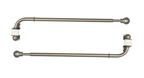 Versailles Home Fashions Pair Of Swing Arm With Ball Finial, Pewter, 14 By 24-Inch #TOP23