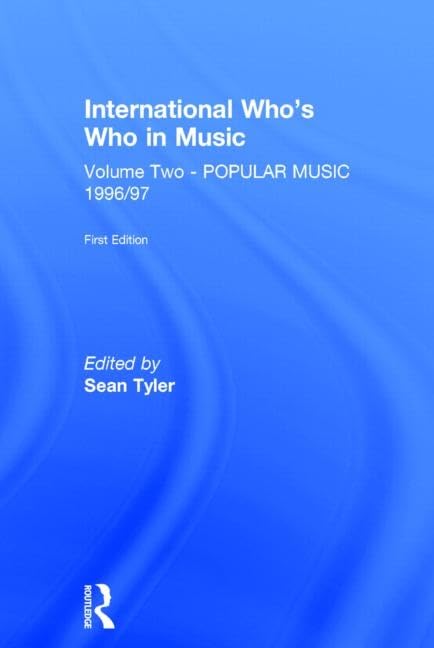 Who's Who in Music 1996/97 volume 2 biographie musique pop