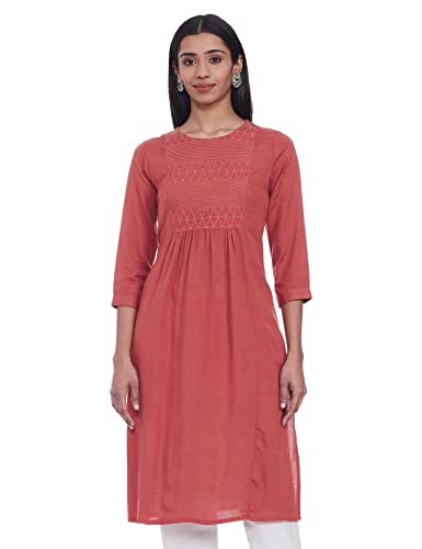 Image of Max Women Embroidered Straight Kurta