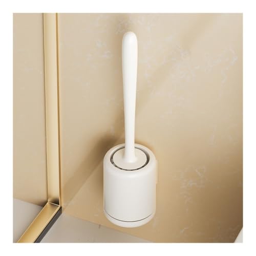 Brosse de toilette blanche WC domestique avec base de nettoyage - 5