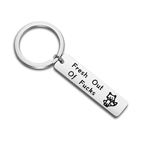MYOSPARK Fresh Out Of Fucks Keychain Zero Fox Given Gift Sarcastic Gift Funny Gift For Friends - Main Image