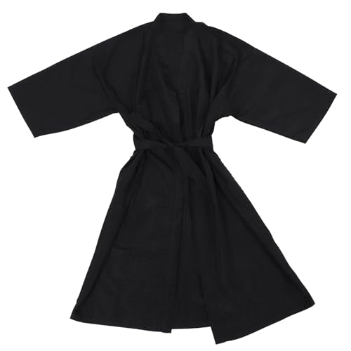 Capa para Corte de Cabello y Bata para Teñir Cabello Negra Transpirable para Peluquería, Delantal Protector para Clientes, Adecuada para Cuidado Capilar y Uso en Salón miniatura 1