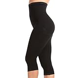 Aha Moment by N-fini Women's High-Waisted Control and Thigh Slimmers Shapewear Capri (3X/4X, Black)