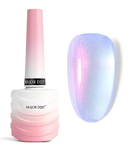 Gel Nail Polish - Jelly Glass UV Led Gel Polish Natural Girly Colors Pearl Blue Translucent Cruelty-Free Nail Lacquer, 15ml/0.5floz