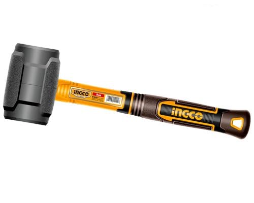 Ingco Rubber Hammer 220g, Unique Design Fiberglass Handle, Professional Rubber Hammer for Flooring, Woodworking HRUH8808-picture-32