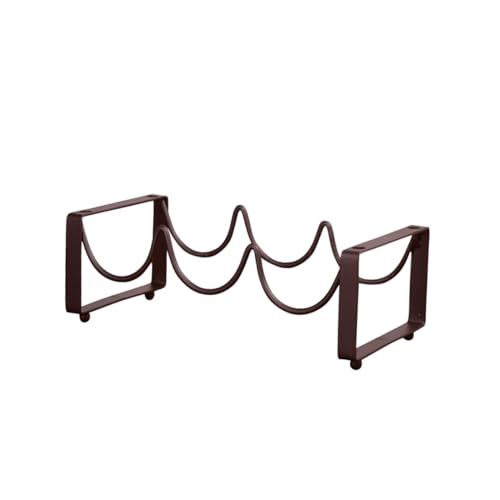 Soporte para 3 botellas de vino de hierro vintage miniatura 1