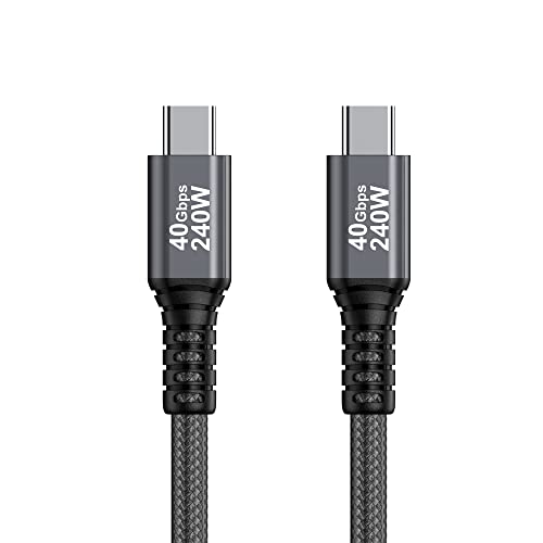 SlimQ 240W 40Gbps Type-C Charging USB C to USB C Cable, USB 4 PD3.1 Supports 8K HD Display, for iPhone 15 Pro/Max