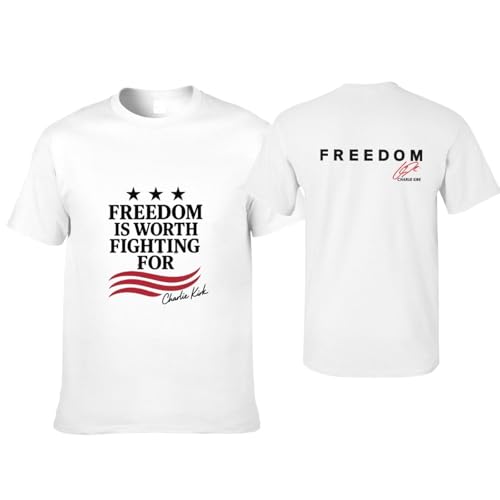 Freedom is Worth Fighting for - Charlie Kirk Mens Tshirts