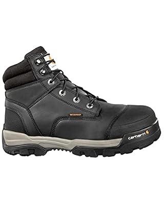 Carhartt Men's Ground Force 6-Inch Black Waterproof Work Boot - Composite Toe, Black Oil Tanned, 9.5W US - CME6351