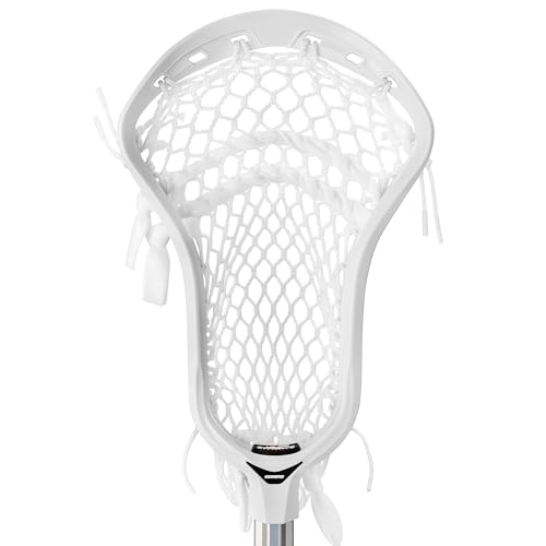 Silverfin Lacrosse Head Camber Strung Attack/Midfield (White)