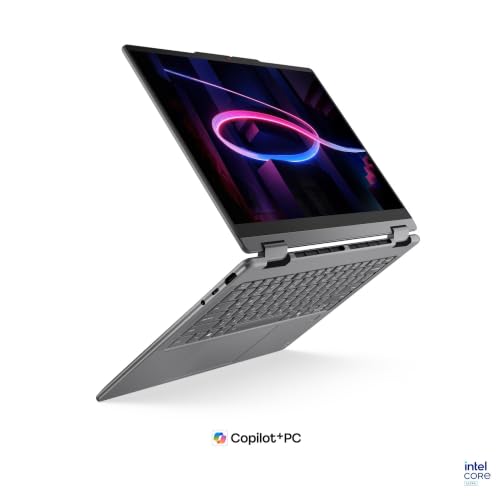 Image of Lenovo Yoga 7 2-in-1, Intel Core Ultra 5 322, 14 inch WUXGA OLED 100% DCI-P3 HDR 60Hz Touch Display,16GB LPDDR5x /2TB SSD, Wi-Fi 7, Backlit KB, FP Reader, Win11, Luna Grey, w /USB Hub, W /GaLiMu
