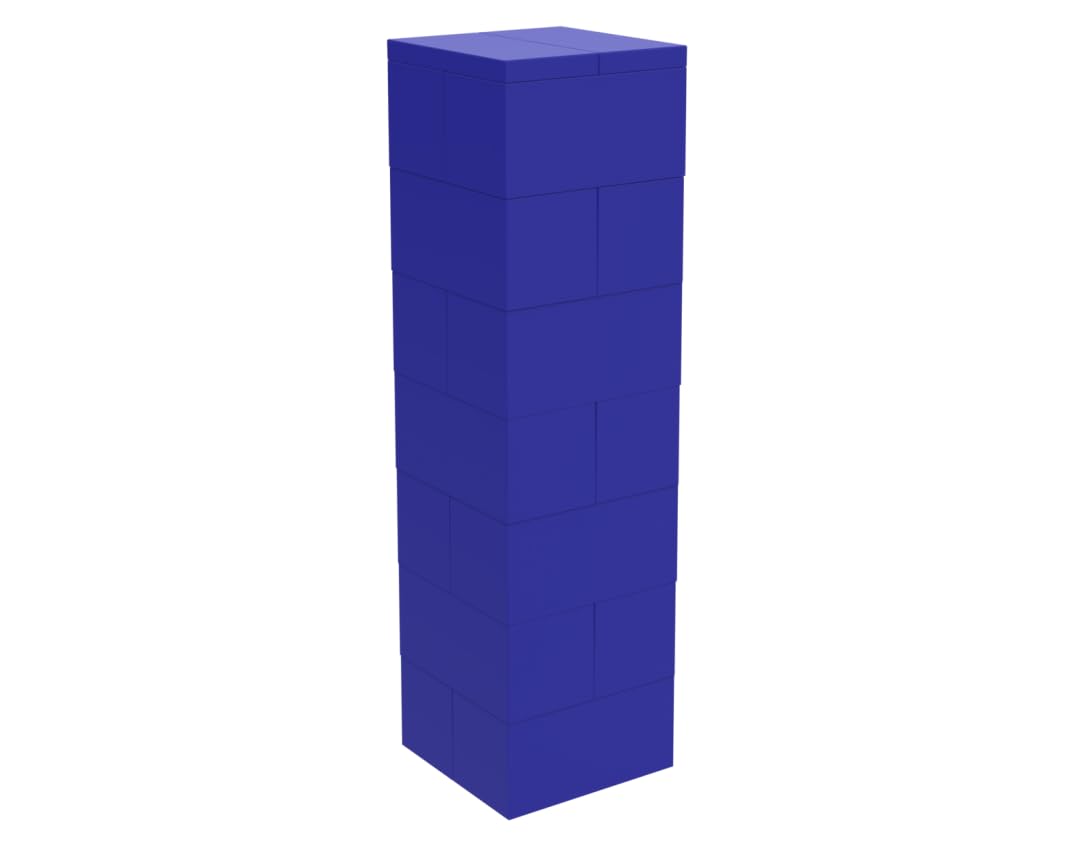 Display Plinth/Pedestal, 42” | Pedestal Stand Decor | Giant Building Blocks | Easy to Connect & Reuse | Indoor & Outdoor Use | Build Displays & Structures | Blue