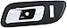 Dorman 96494 Front Driver Side Interior Door Handle Compatible with Select Ford Models, Black; Chrome