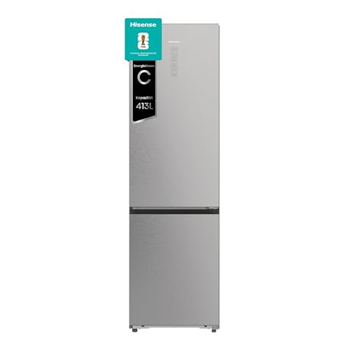 Hisense RB5P410SACC Kühl-Gefrierkombination/Freistehend/EEK: C/34 dB/283 L/Große Kapazität/Boden-Kühlsystem/Deep Freeze/Moisture Fresh Crisper/Metal-Tech Cooling/0°C Fresh Box/HxBxT:203 x59,5x 65,8cm