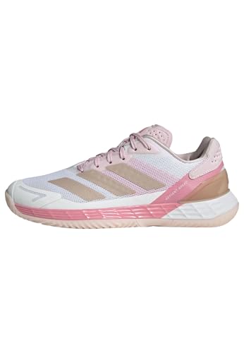 Adidas Women's Defiant Speed 2 Tennis, White/Ash Pearl/Bliss Pink, 8.5