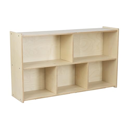 RRI Goods Classroom Storage Shelves, 5-Cubby Storage Unit, Birch Plywood Montessori Toy Shelf for Classroom, Preschool, Playroom - 27