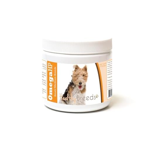 Healthy Breeds Wire Fox Terrier Omega HP Fatty Acid Skin and Coat Support Soft Chews 60 Count