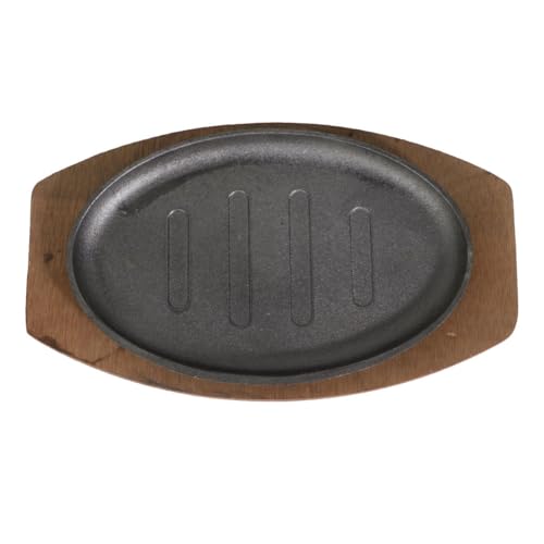 Healifty Sartén Antiadhesiva para Carne de Hierro Utensilios de Cocina para Barbacoa Parrilla para Uso Hogar y Exterior Resistente y Duradera de Limpiar