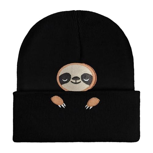 Ourdort Faultier Mütze Beanie Hut Lustige Geschenk für Frauen Damen...