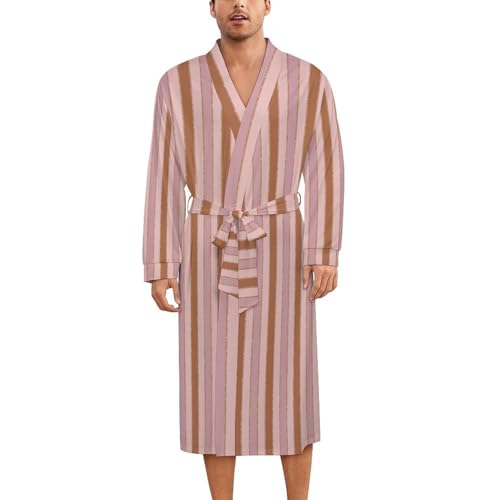 Robe de nuit homme femme peignoir kimono léger imprimé rayé