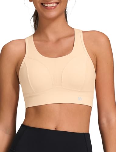 Yvette High Impact Sports Bras for Women Racerback Supportive Bras for Running
