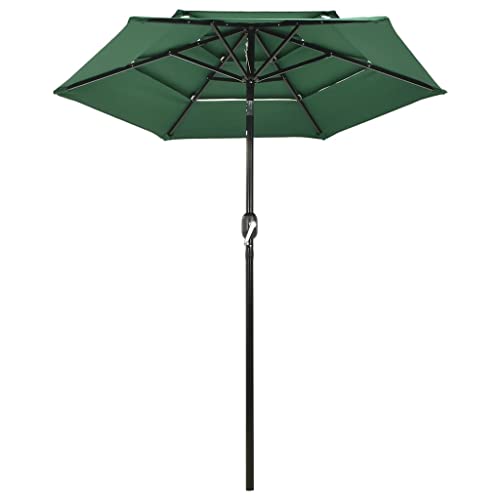 Parasol con poste de aluminio CLSDRZC para jardín y terraza 3