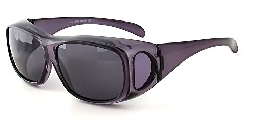 Calabria 43199 Wrap-Around Polarized Fitover Sunglasses Fits Over Reading Eye Glasses UVA UVB Protection Worn Over Readers