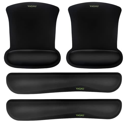 VAGAU Premium Keyboard Wrist Rest and Mouse Pad Wrist Support, Ergonomic Memory Foam Set for Office...