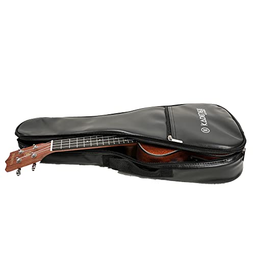 Image of Kadence UK-LBAG-BLK Jamming Series Concert Ukulele Bag | Padded Soft Gig Bag | Front Accessory Pocket | for Concert Ukulele | Black