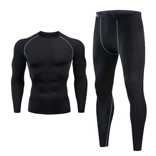 Conjunto de compresión para hombre en gris de 2 piezas transpirable 5