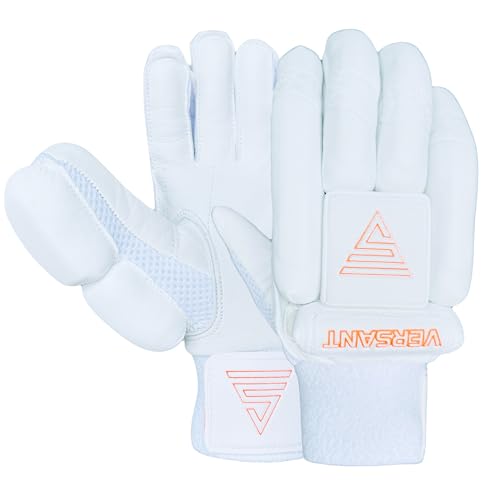 Image of VERSANT PRO DG Cricket Batting Gloves (All White, Men Size, Left Handed)