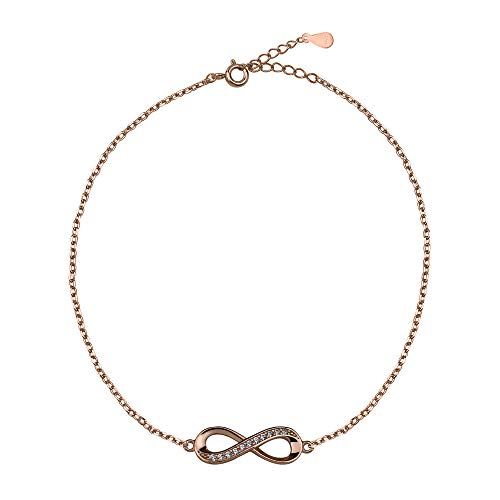 Preisvergleich Produktbild SOFIA MILANI Damen Armband Unendlich Infinity Silber Rose Vergoldet 30232