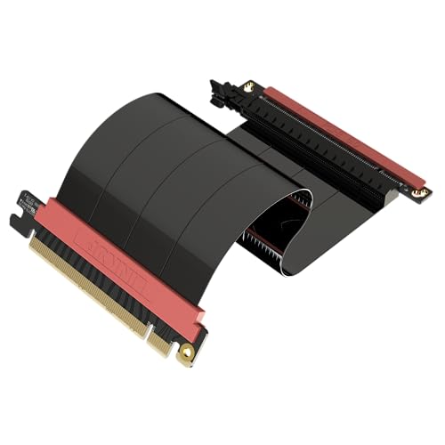 LINKUP PCIe 5.0 Riser Cable | Vertical GPU Mount | Single Reverse, 20cm