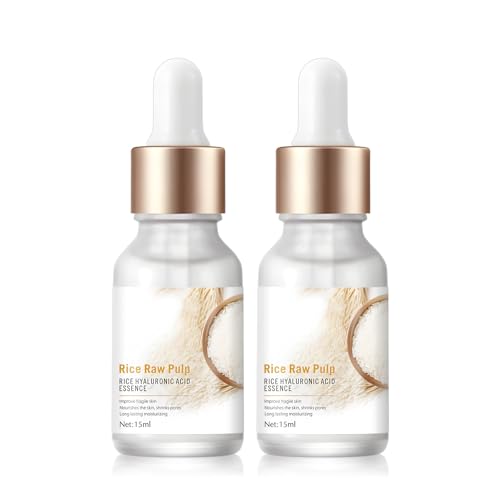ROSAWEE 2PCS Crema De Arroz Coreana Para La Cara, Rice Serum, Radiant Glow