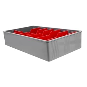 LALAFINA Cash Register Drawer Counter Tray Multiple Compartment Storage Tray Coin Tray Cash Holder Money Tray Money Storage Stand Store Register Teller Cash Tray Plastic Vertical Organizer