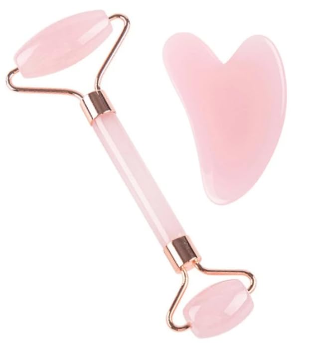 Miniatura 5 de Juego de 1 rodillo de resina y Gua Sha, masajeador facial de resina antienvejecimiento y herramienta Guasha para cara, ojos, cuello, herramientas