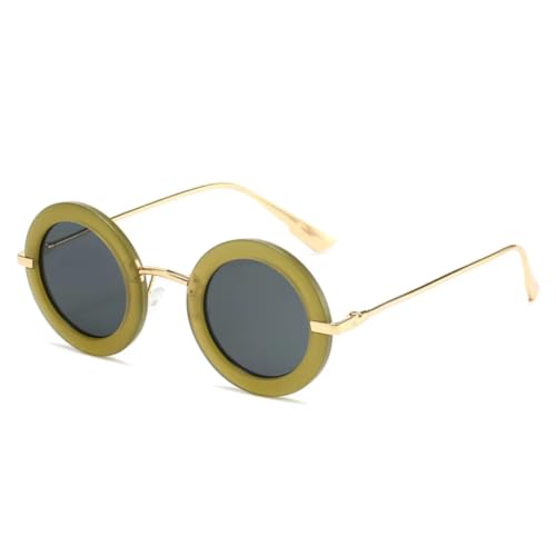 Lunettes de soleil rétro rondes femmes verres dégradés tendance punk anti-UV400