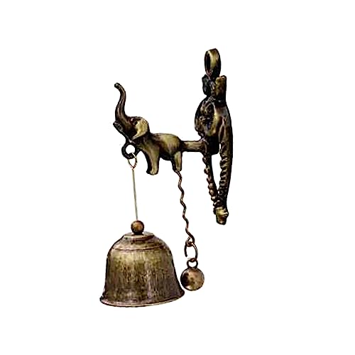 DECHOUS Retro Elephant Door Bell Metal Wind Chime Bells Alloy Hanging Ornament for Home Garden Decoration Indoor Outdoor Home Ornament