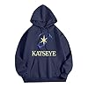 Umiquansome Katseye Merch Hoodies for Women UK Women's Print Sweatshirt Ladies Tops Fashion Winter Oversized Hoodie with Pockets Navy M #2
