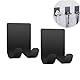 2pcs Rasierer Halter Haken,Wasserdichter Edelstahl 304 Rasierer Halterung Dusche,ohne Bohren Rasierhalter, Robuste Wandhaken ohne Bohren für Dusche, Badezimmer und Küche, Universell Haken, Schwarz