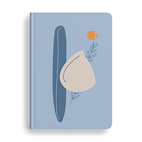 Image of Factor Notes Hardbound Notebook: 100 GSM Natural Shade Paper Flatlay Journal Diary, A5 Size, 200 Pages (The Blue Sunset - Dot Grid)