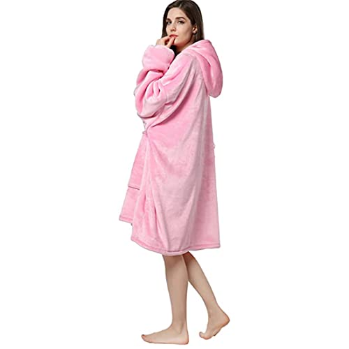 Image of Maharsh Oversized Hoodie Blanket Women Ultra Plush Fleece with Soft Sherpa Reversible Warm Cosy Comfy Wearable Hooded Giant Sweatshirt Throw for Girls Adults Men Boys Kids Big Pocket